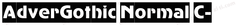AdverGothic Normal C字体转换